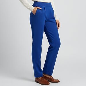 St. John by Marie Gray Santana Knit Pants Vintage Blue Pull On Size 6